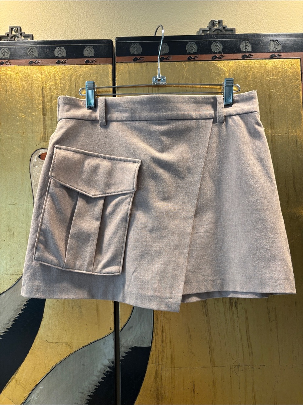 A&F Tan Cargo Mini Skirt